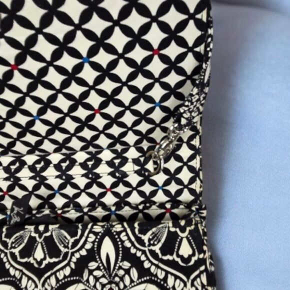 Vera Bradley Barcelona Black Julia Satchel Crossbody Strap Handle Lock Purse Bag - Picture 6 of 14